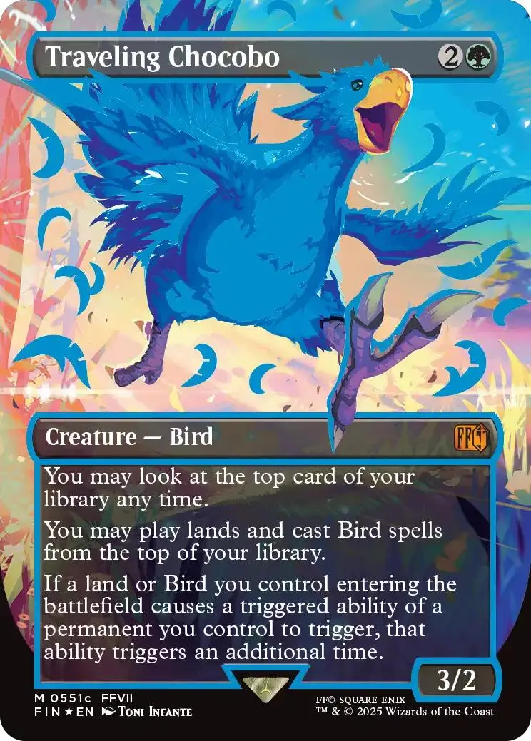 Traveling Chocobo (Borderless) (Neon Ink Blue) [Final Fantasy] 1