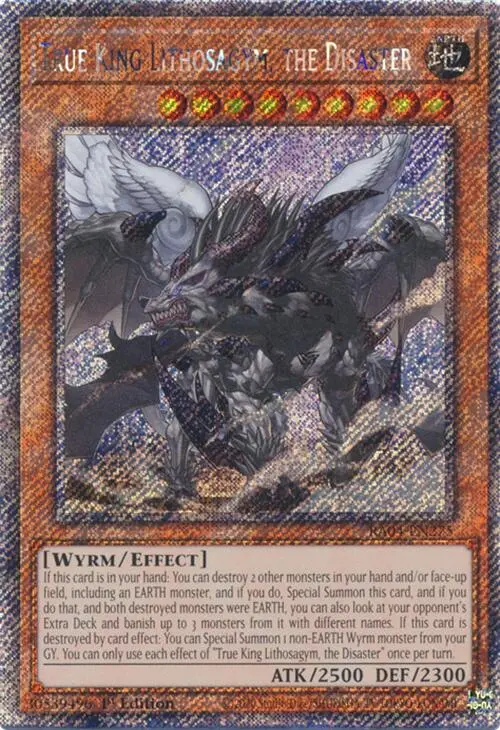 True King Lithosagym, The Disaster [Ra04-En275] Platinum Secret Rare 1