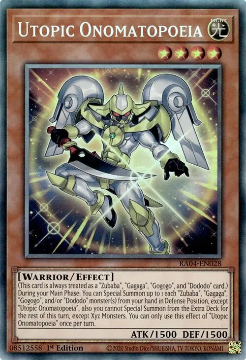 Utopic Onomatopoeia [Ra04-En028] Prismatic Collector's Rare 1