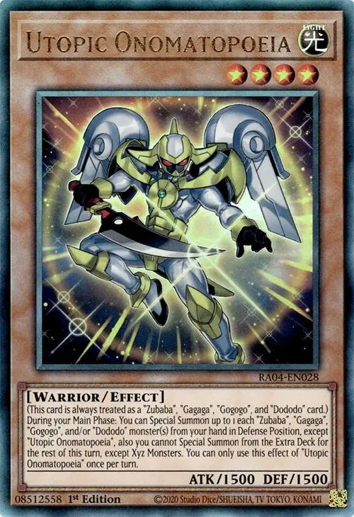 Utopic Onomatopoeia [Ra04-En028] Ultimate Rare 1