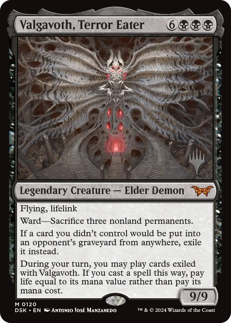 Valgavoth, Terror Eater (Promo Pack) [Duskmourn: House Of Horror Promos] 1