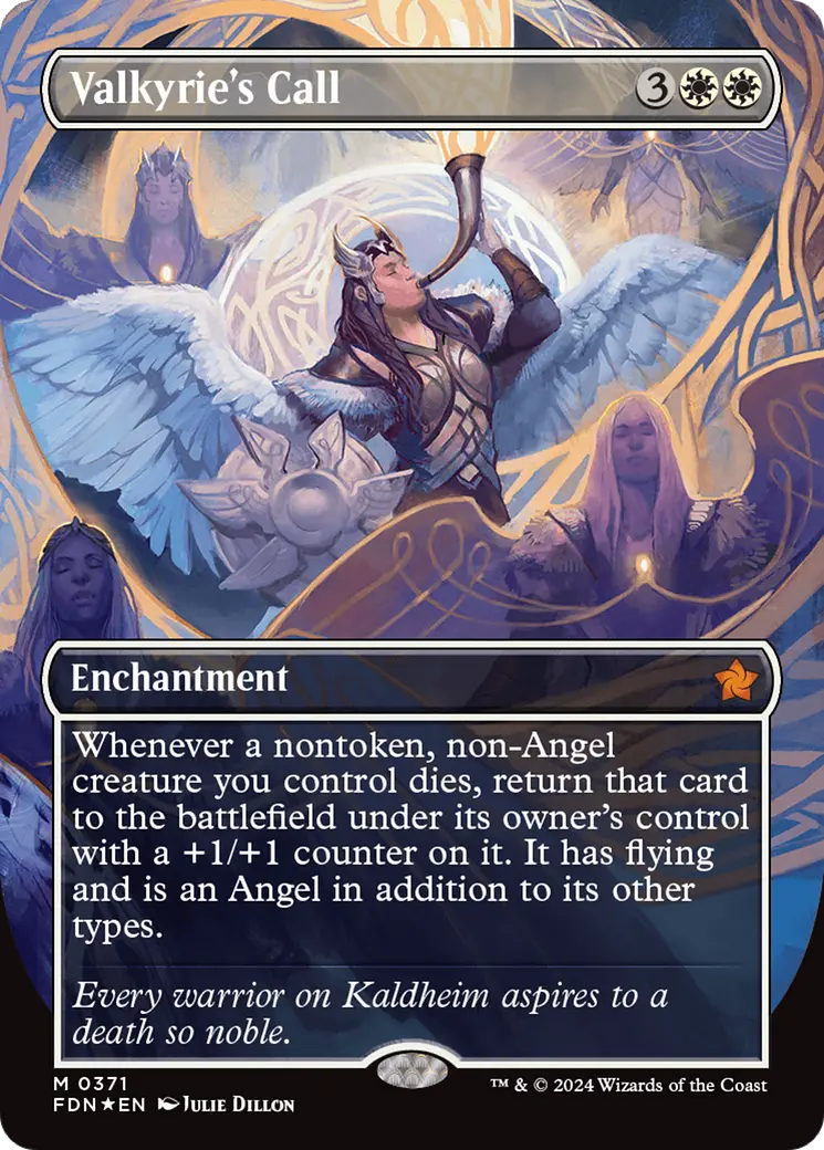 Valkyrie's Call (Borderless) (Mana Foil) [Foundations] 1