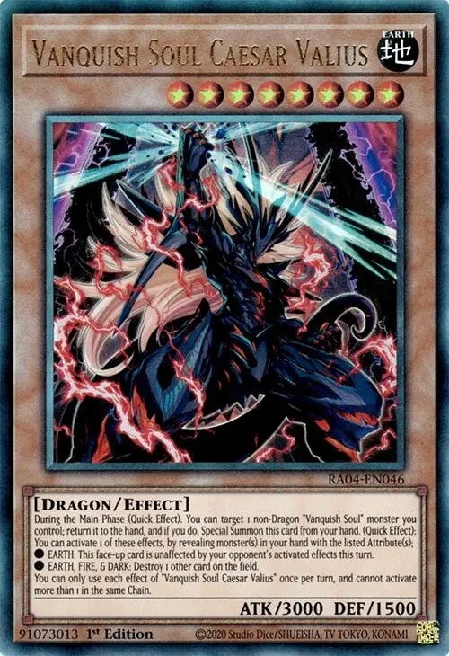 Vanquish Soul Caesar Valius [Ra04-En046] Prismatic Ultimate Rare 1