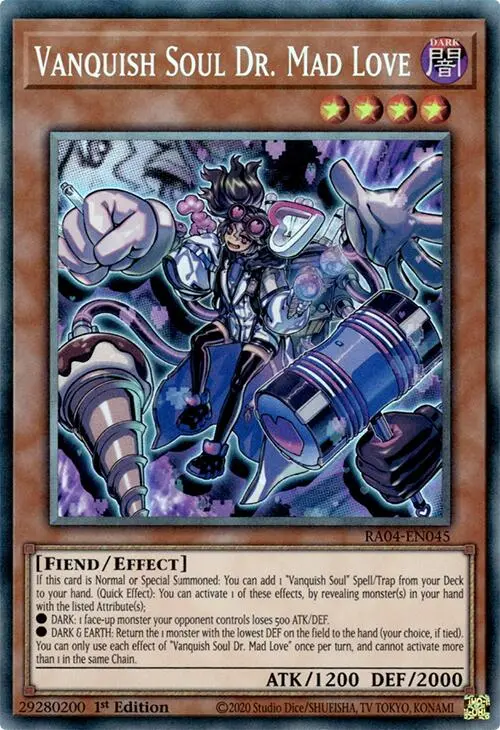 Vanquish Soul Dr. Mad Love [Ra04-En045] Prismatic Collector's Rare 1