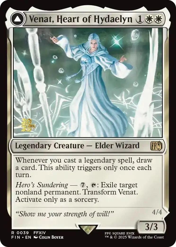 Venat, Heart Of Hydaelyn // Hydaelyn, The Mothercrystal [Final Fantasy Prerelease Promo] 1