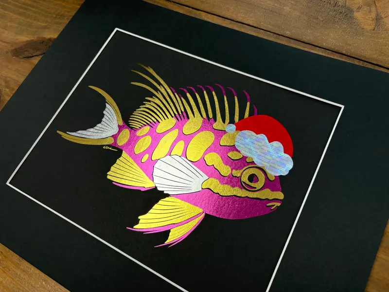 (Void If Removed Series) Secret Santa Foil Art Print 1