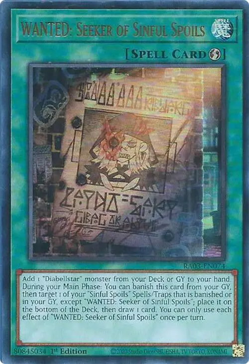 Wanted: Seeker Of Sinful Spoils (Ur) [Ra03-En074] Ultra Rare 1