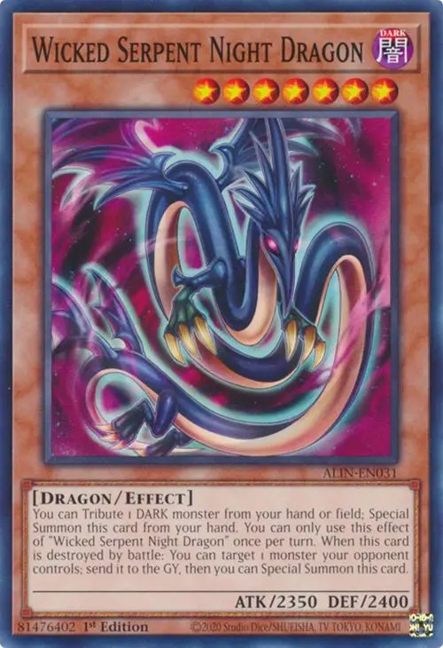 Wicked Serpent Night Dragon [Alin-En031] Common 1