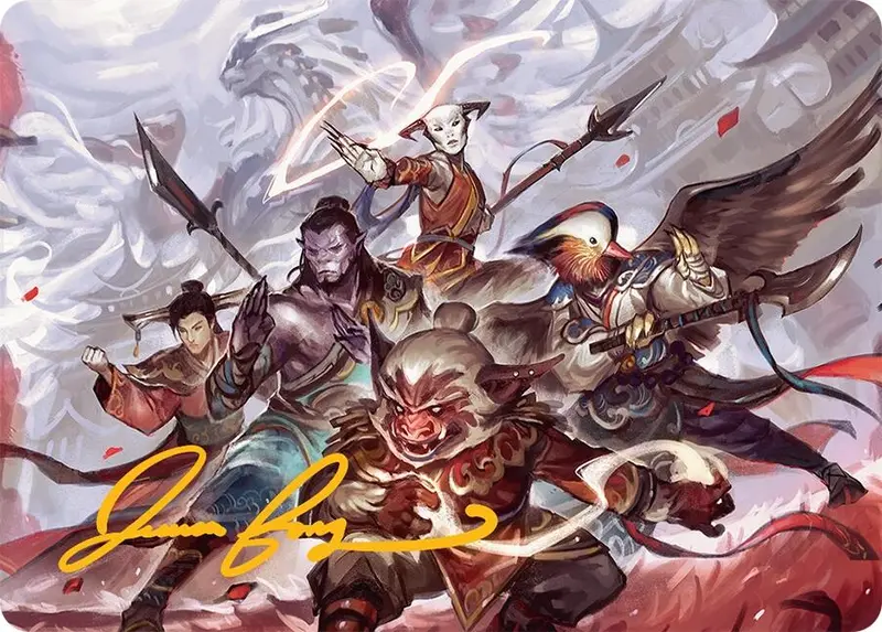 Will Of The Jeskai Art Card (54/54) (Gold-Stamped Signature) [Tarkir: Dragonstorm Art Series] 1