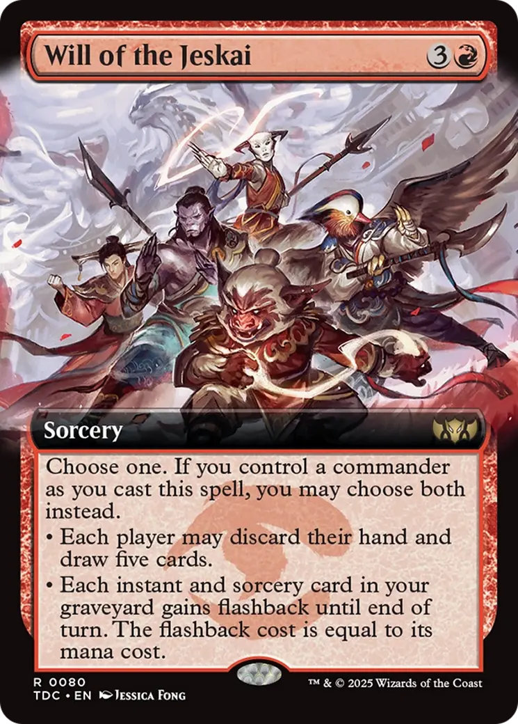 Will Of The Jeskai (Extended Art) [Tarkir: Dragonstorm Commander] 1