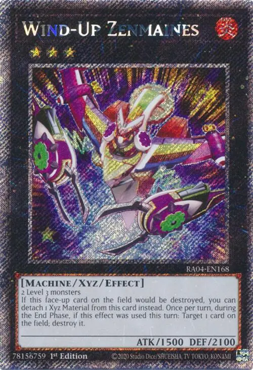 Wind-Up Zenmaines [Ra04-En168] Platinum Secret Rare 1
