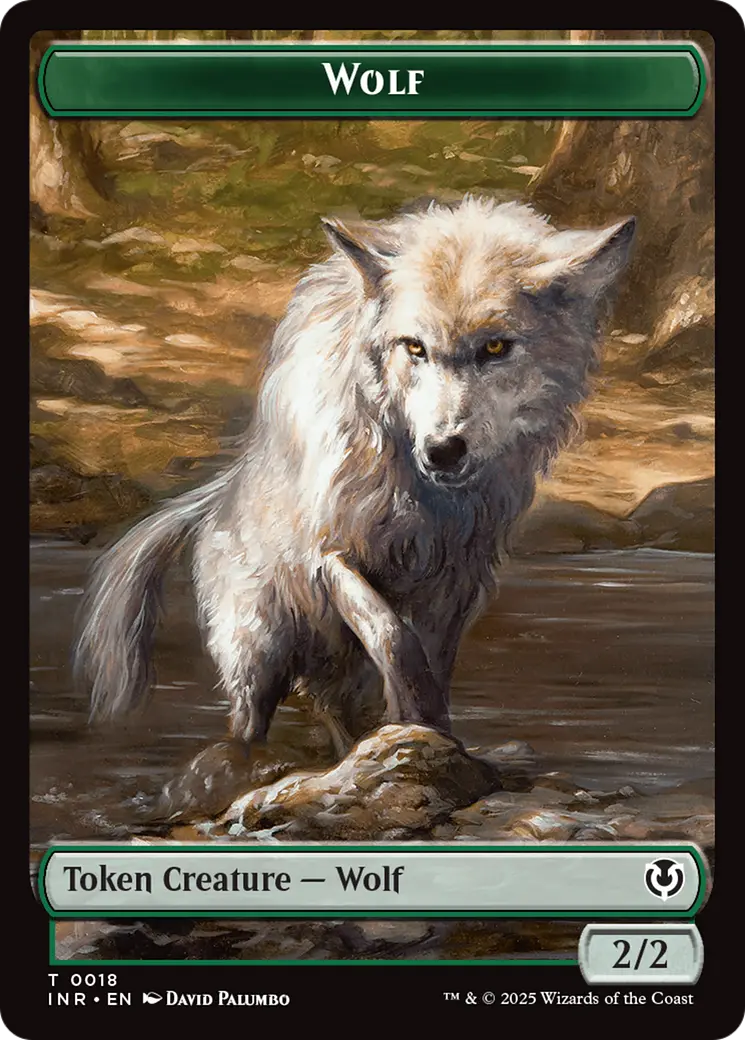 Wolf (0018) // Emblem - Arlinn, Embraces By The Moon Double-Sided Token [Innistrad Remastered Tokens] 1