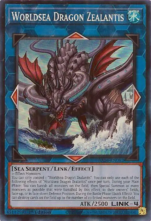Worldsea Dragon Zealantis [Ra04-En082] Super Rare 1