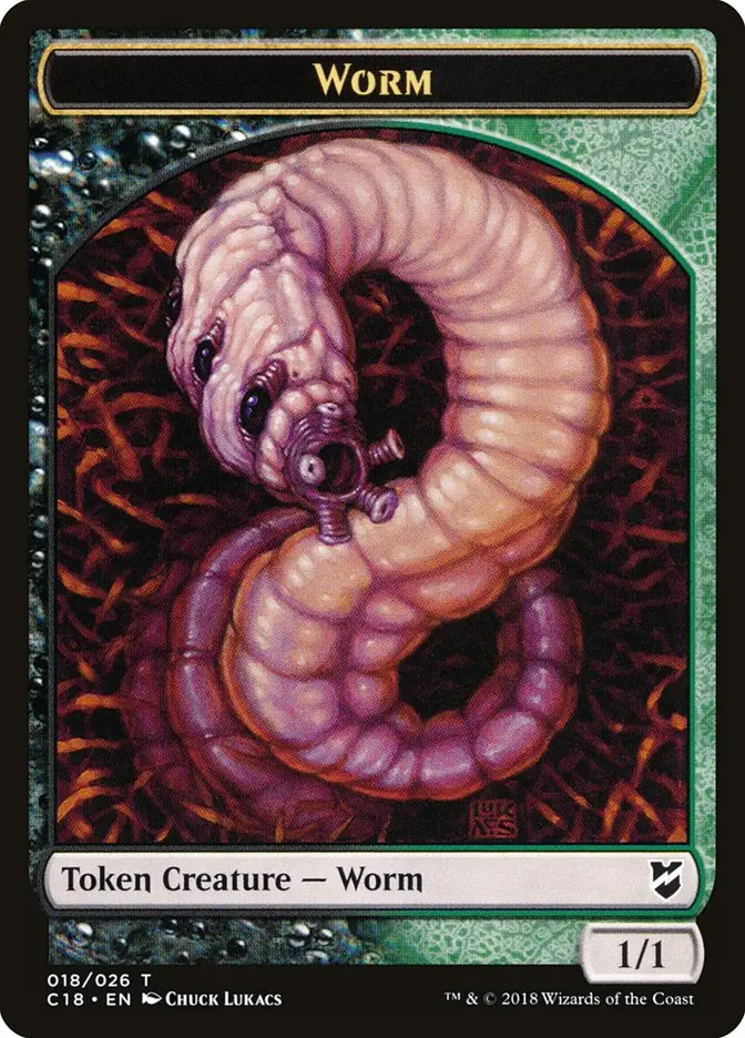 Worm Token [Commander 2018 Tokens] 1