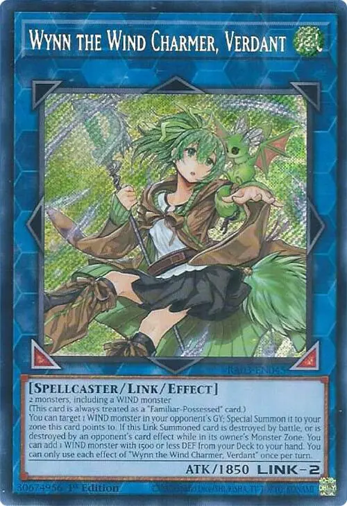 Wynn The Wind Charmer, Verdant (Secret Rare) [Ra03-En045] Secret Rare 1