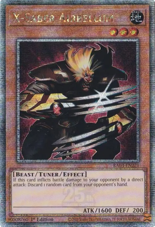 X-Saber Airbellum (Quarter Century Secret Rare) [Ra03-En221] Quarter Century Secret Rare 1