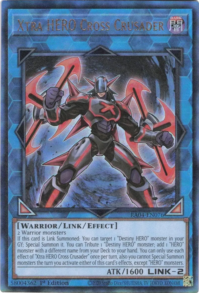 Xtra Hero Cross Crusader [Ra04-En076] Prismatic Ultimate Rare 1