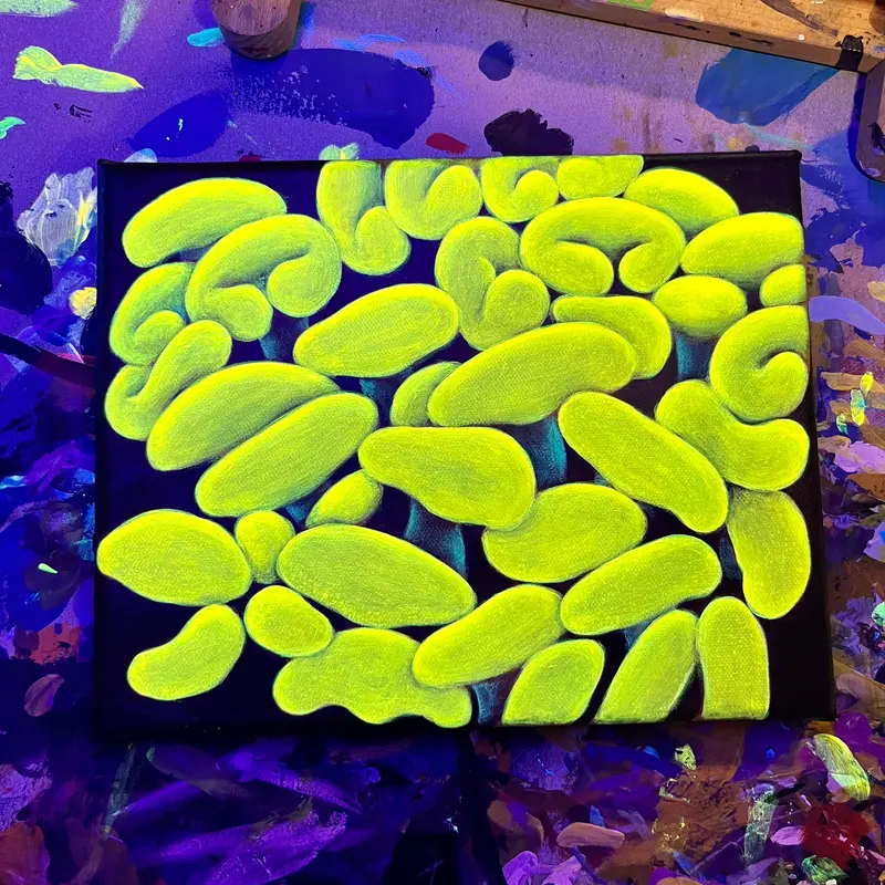 Yellow Hammer Coral On 8 X 10” Canvas 1