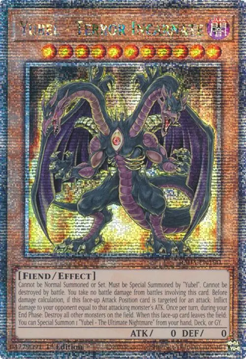 Yubel - Terror Incarnate (Quarter Century Secret Rare) [Ra03-En190] Quarter Century Secret Rare 1