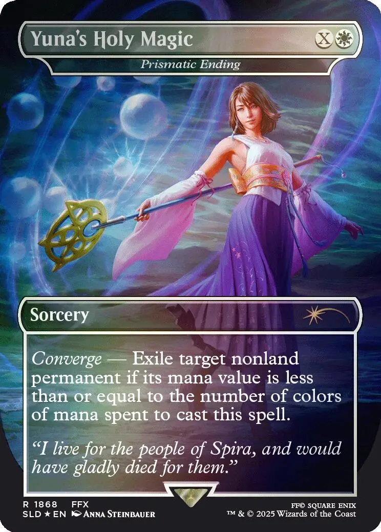 Yuna's Holy Magic - Prismatic Ending (Rainbow Foil) [Secret Lair Drop Series] 1