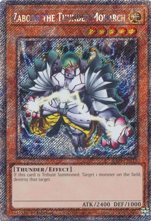 Zaborg The Thunder Monarch [Ra04-En125] Platinum Secret Rare 1