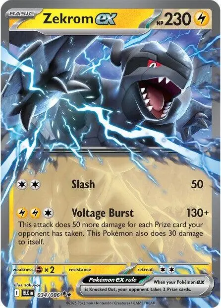 Zekrom Ex (034/086) [Scarlet & Violet: Black Bolt] 1