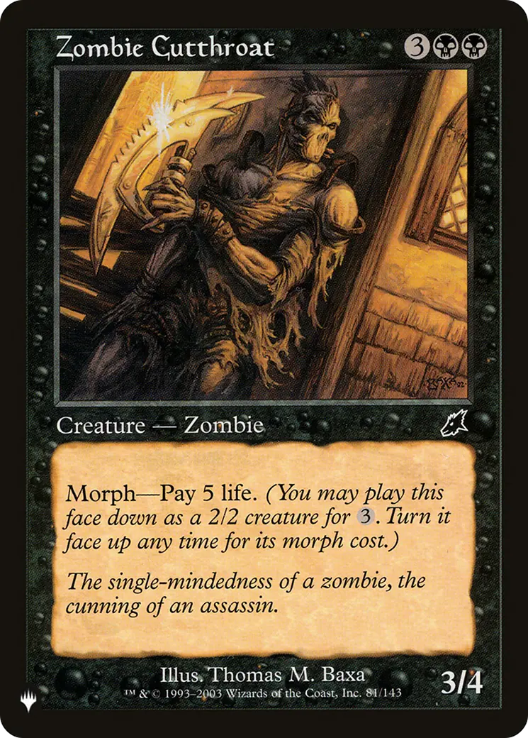 Zombie Cutthroat [The List] 1