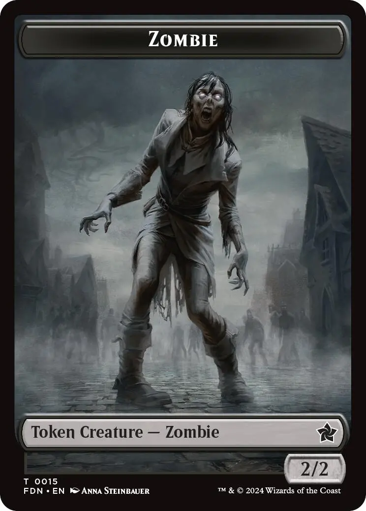 Zombie // Insect Doubled-Sided Token [Foundations Tokens] 1