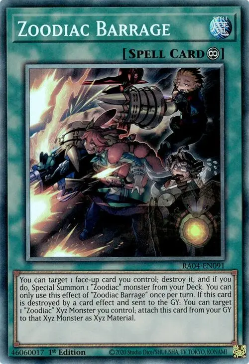 Zoodiac Barrage [Ra04-En091] Prismatic Collector's Rare 1