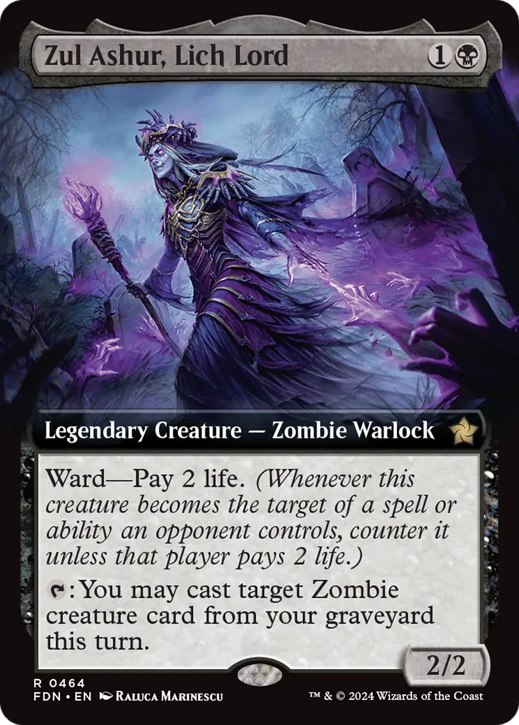 Zul Ashur, Lich Lord (Extended Art) [Foundations] 1