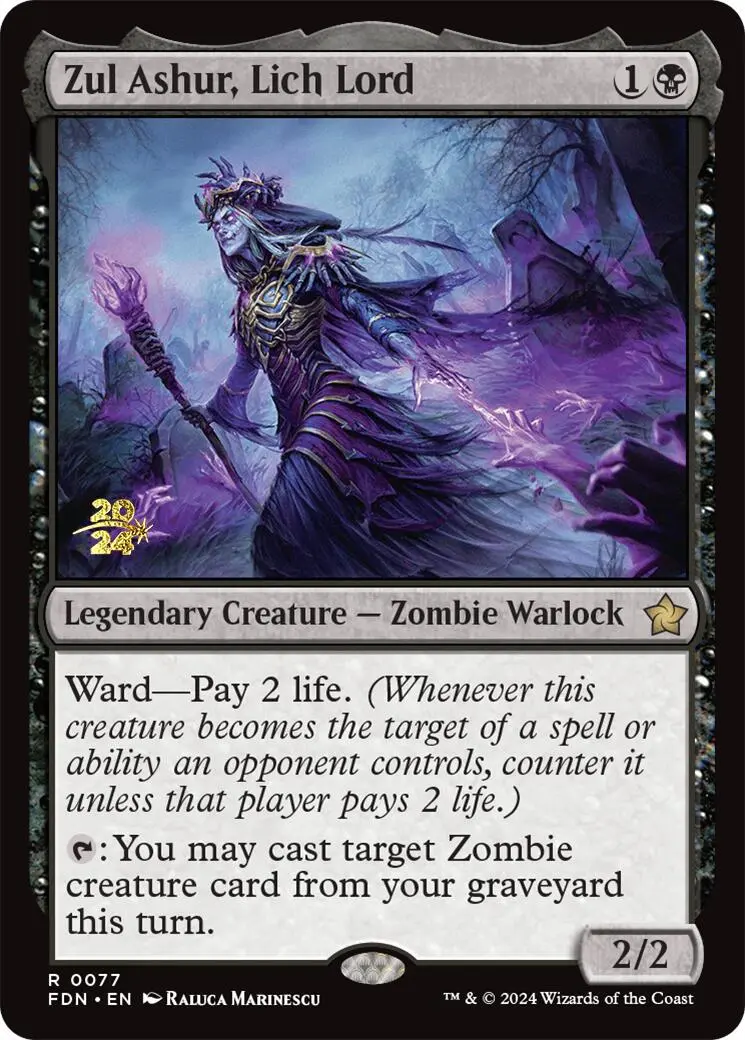 Zul Ashur, Lich Lord [Foundations Prerelease Promos] 1