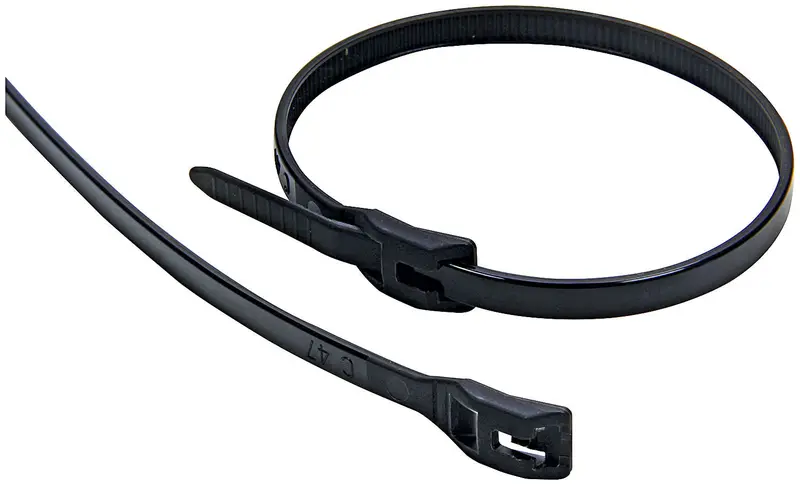 Allstar Performance 14396 Black Flush-Fit Wire Ties – 11-Inch Length, 100-Pack 1