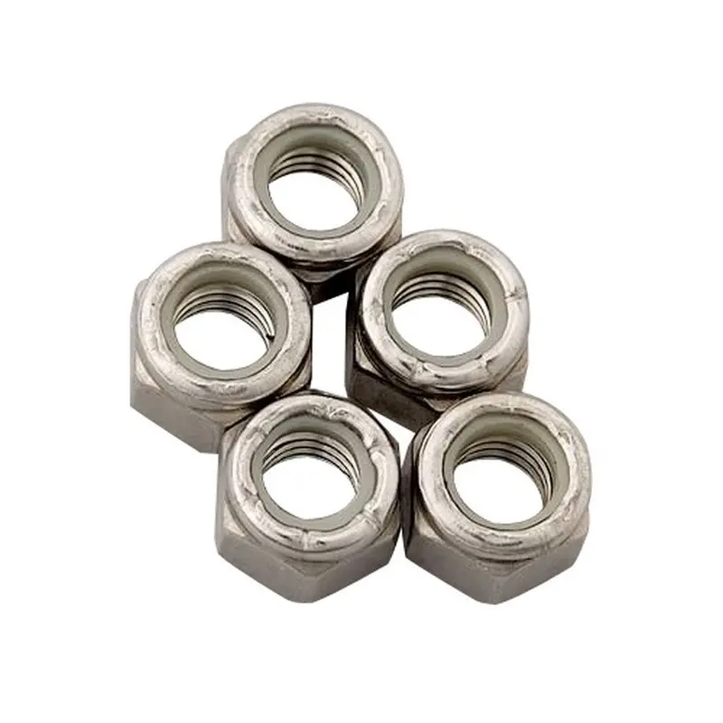 Arp 400-8764 S/S 6Pt. Fine Nyloc Nuts - 3/8-24 (5) 1