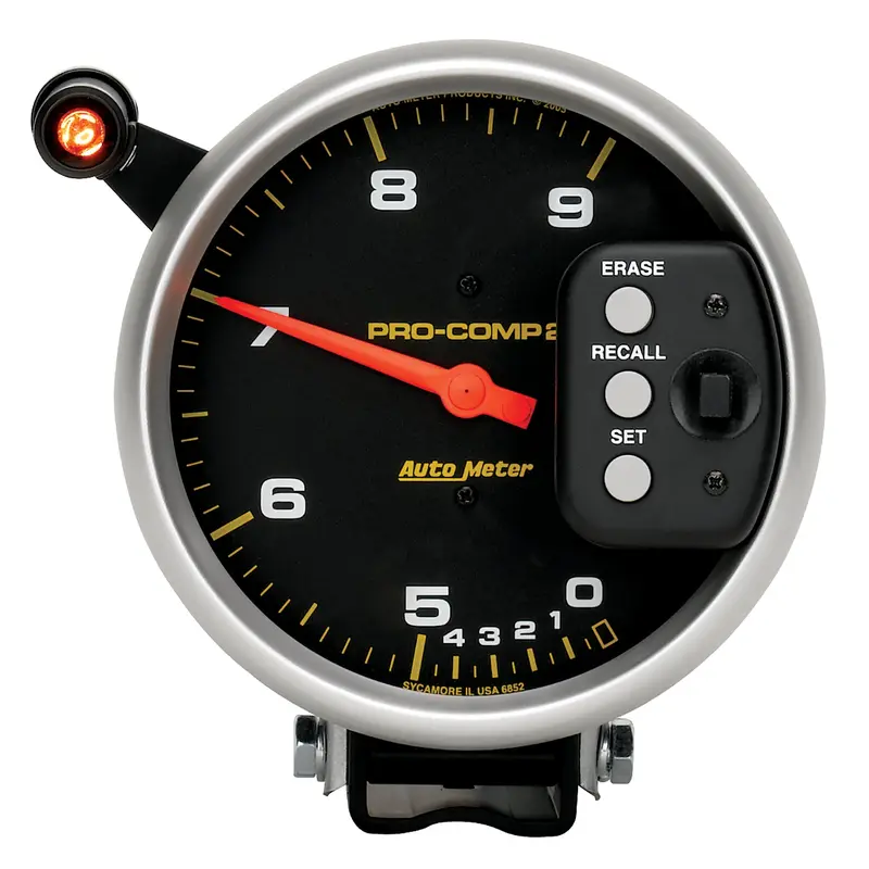Autometer 5-Inch Pro-Comp Dual-Range Tachometer With Quick-Lite Illumination And Peak Memory (9K Rpm) 1