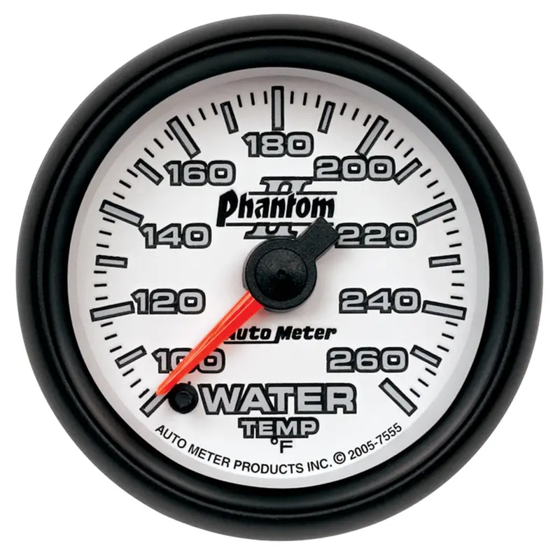 Autometer Phantom Ii Digital Water Temperature Gauge – 2-1/16" Stepper Motor Display, 100–260°F Range 1