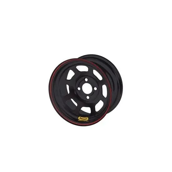 Bassett Racing 48Sp2 14X8 Steel Wheel – 4X4.25 Bolt Pattern, 2-Inch Backspace, Matte Black 1