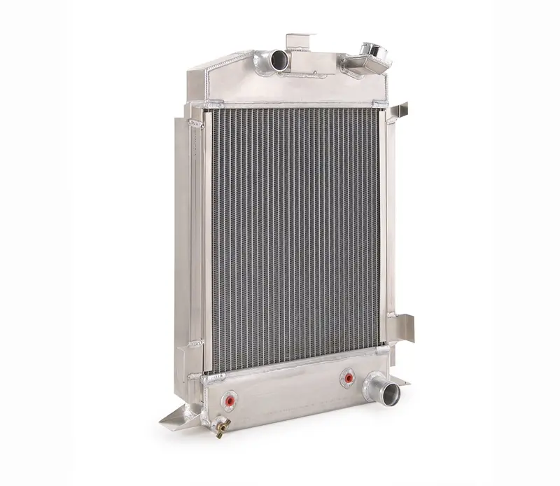 Be Cool 63053 Downflow Aluminum Radiator – Factory-Fit Polished Unit For 1930–31 Ford Model A W/ Automatic Transmission 1