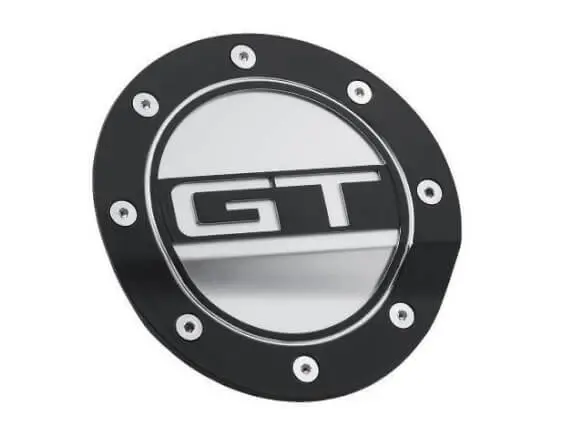 Drake Automotive Gt-Style Fuel Door – Black And Silver Finish For 2015+ Mustang 1