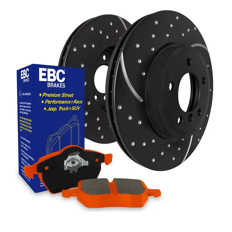 Ebc Brakes S8Kf1243 Orangestuff Front Pads & Gd Drilled Rotors Kit 1