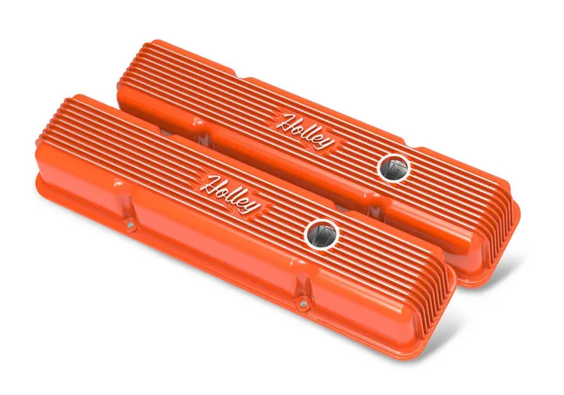 Holley Vintage Series Aluminum Valve Covers – Classic Styling For Small Block Chevy Engines 1