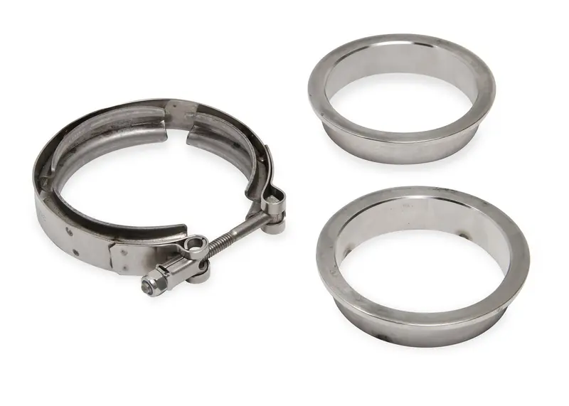Hooker Stainless Steel V-Band Clamp Kit – 3-Inch Diameter With Flanges 1