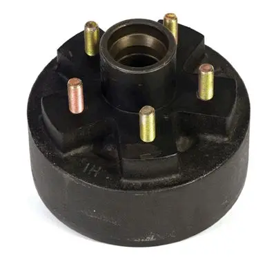 Husky Towing Drum Brake Hub Assembly – 2300–4000 Lb Capacity, 5X4.5" Bolt Pattern, 1/2" Studs 1