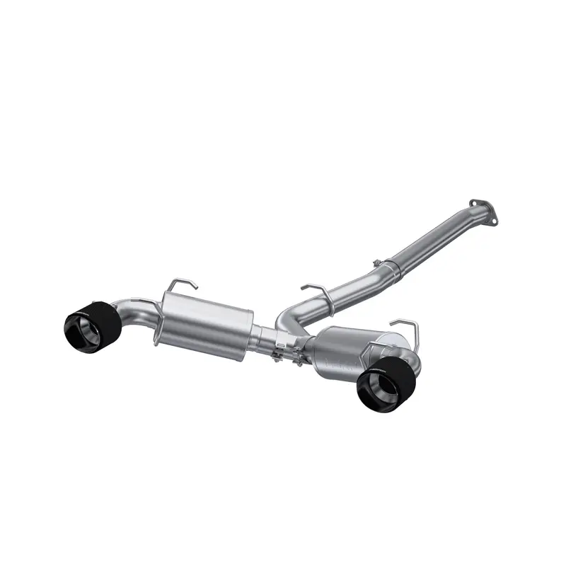 Mbrp T304 Stainless Steel Exhaust System – Dual Exit With Carbon Fiber Tips For Aggressive Tone 1