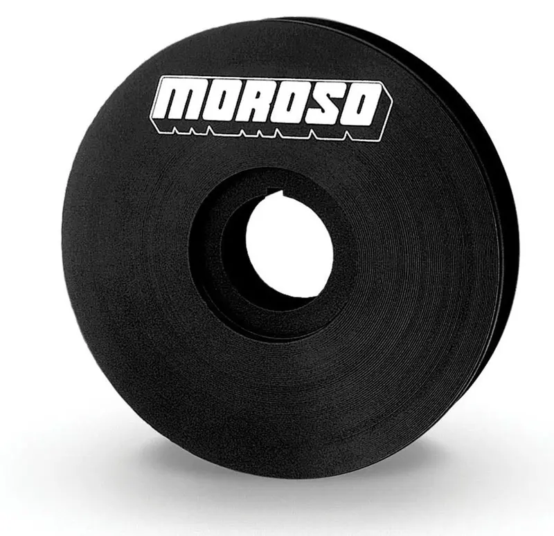 Moroso 4-Inch V-Belt Crank Pulley – High-Performance Engine Accessory 1