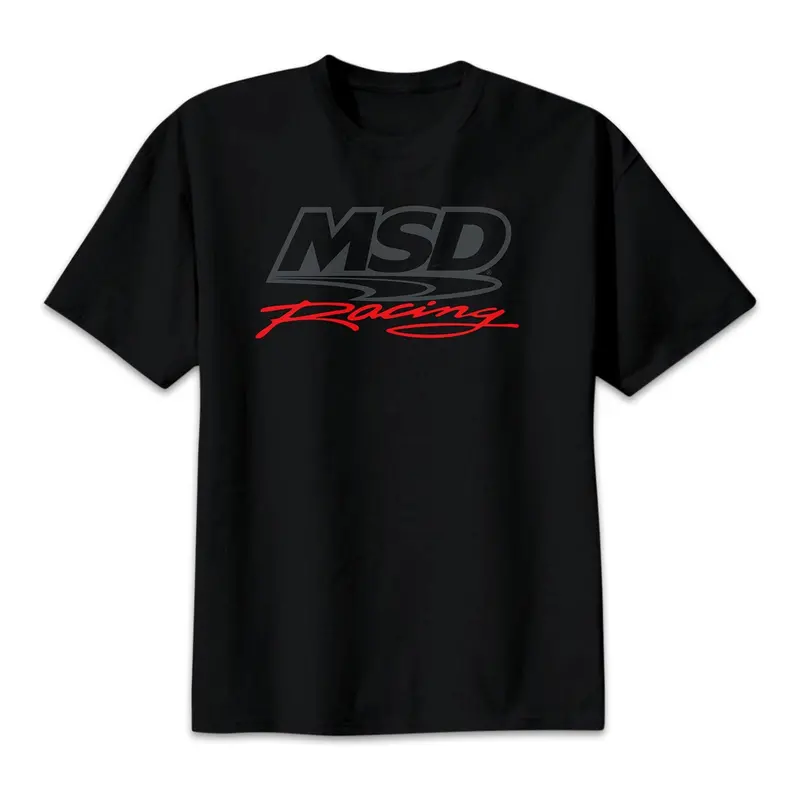 Msd 95009 Msd Racing T-Shirt; Msd Racing Logo; 100% Pre-Shrunk Cotton; Black; Medium; 1