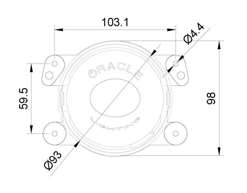 Oracle Lighting 100Mm Led Driving Beam Emitter – 15W, 6000K Cool White, Model 5823-001 1