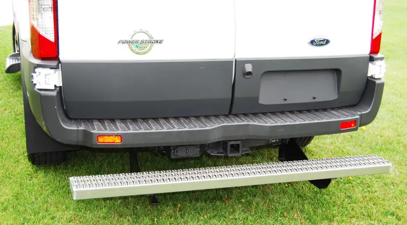 Owens Products Commercial Rear Entry Step – Aluminum Grip Strut For 2015–2018 Ford Transit Vans 1