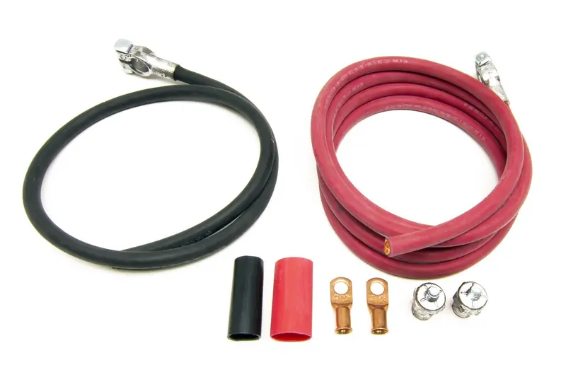 Painless Wiring 40113 Heavy-Duty Battery Cable Kit – 8 Ft Red + 3 Ft Black, Oem-Style Connectors 1