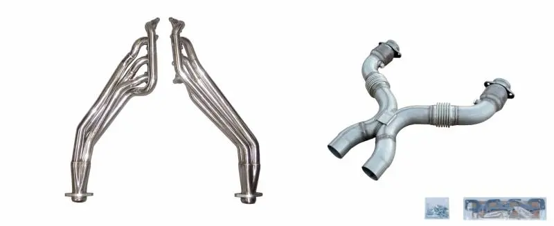 Pypes Hdr76Sk-1 Long-Tube Exhaust Headers With Catted X-Pipe – Polished 304 Stainless Steel 1