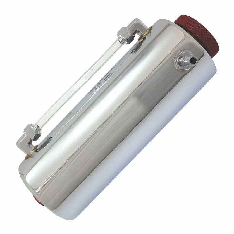 Speedfx Chrome Aluminum Power Steering Or Brake Fluid Reservoir With Mounting Clamps 1